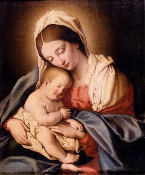 喬瓦尼 巴蒂斯塔 薩爾維 達 薩索費拉托 Salvi Giovanni Battista Madonna And Child
